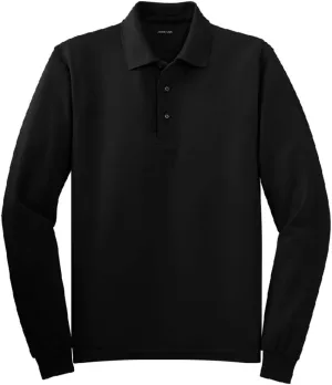 Joe's USA Mens Long Sleeve Polo Shirts in 9 Colors. Regular and Tall Sizes: XS-6XL