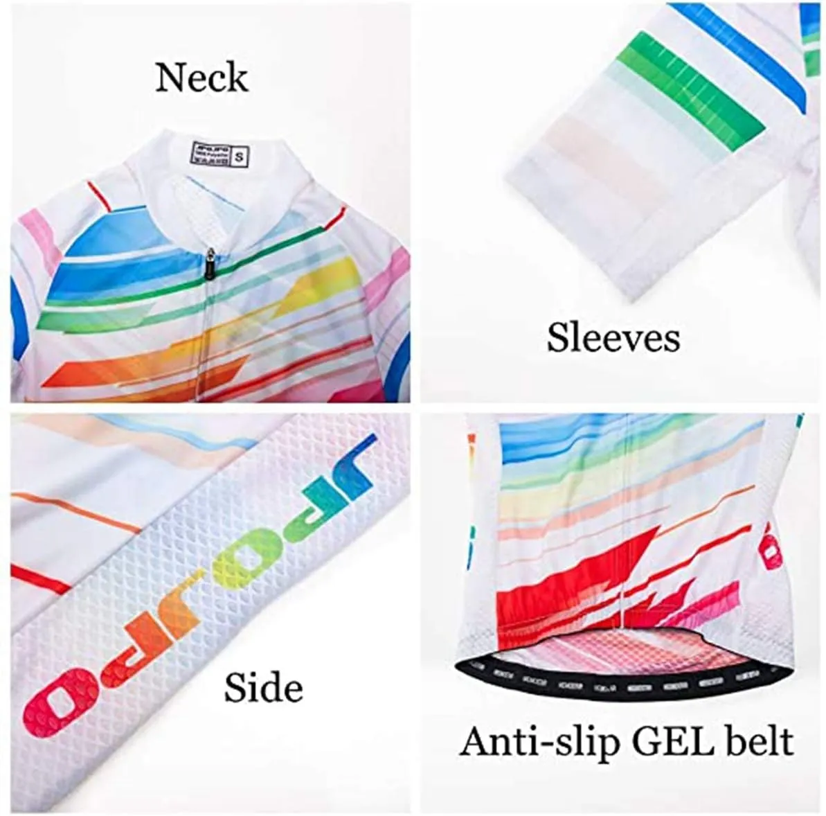 JPOJPO Bike Jersey Women, Racing Women's Cycling Shirt Tops S-3XL,4 Pockets