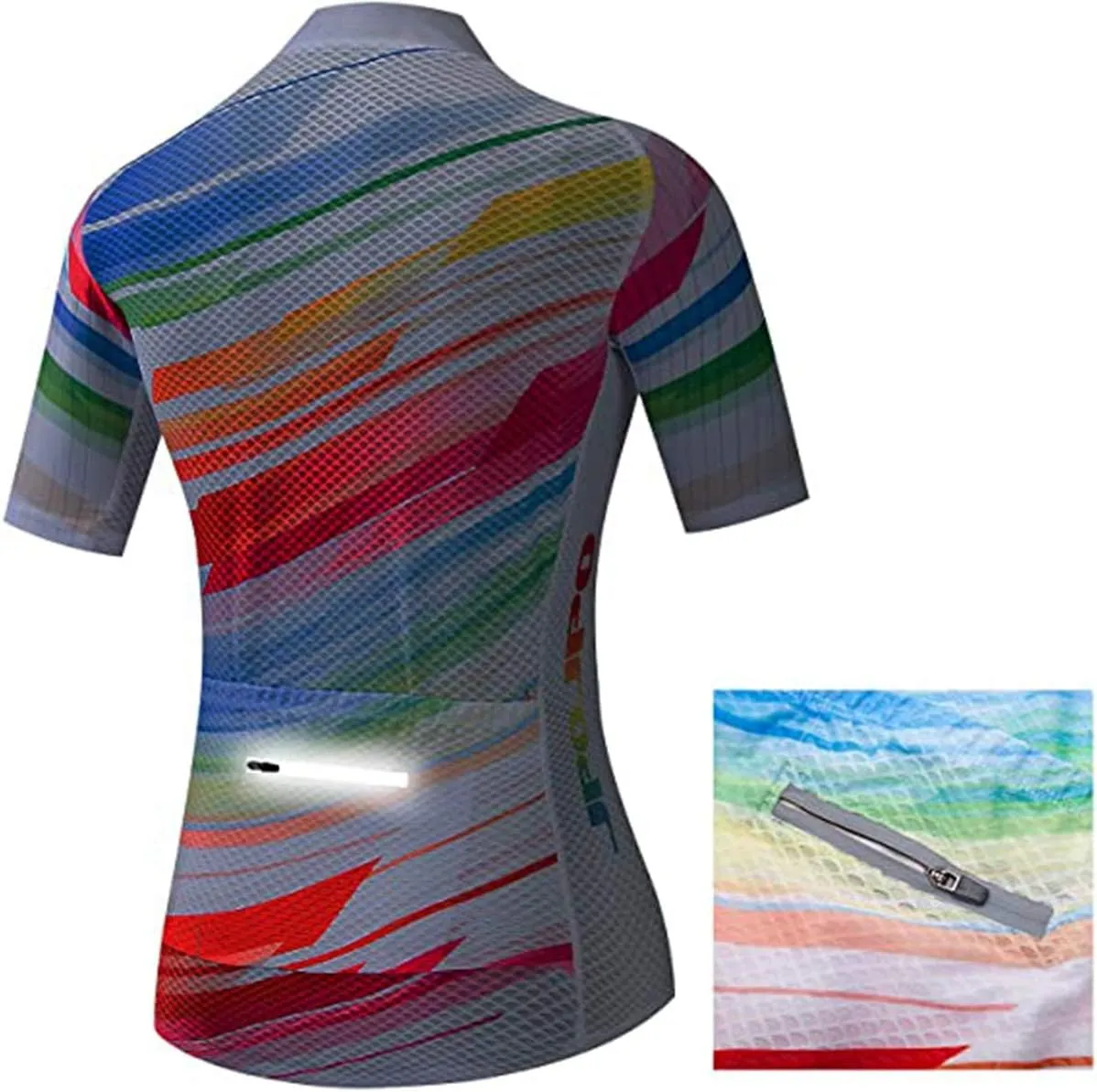 JPOJPO Bike Jersey Women, Racing Women's Cycling Shirt Tops S-3XL,4 Pockets