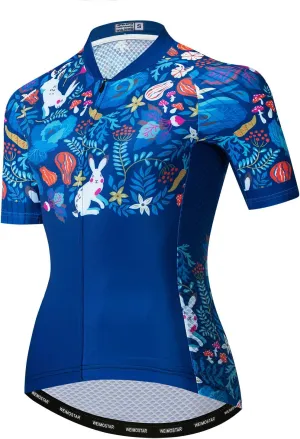 JPOJPO Bike Jersey Women, Racing Women's Cycling Shirt Tops S-3XL,4 Pockets