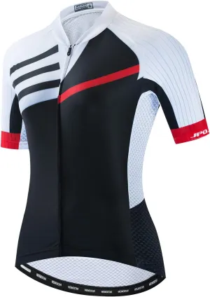 JPOJPO Bike Jersey Women, Racing Women's Cycling Shirt Tops S-3XL,4 Pockets