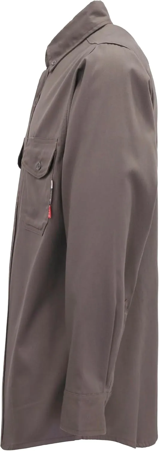 KONRECO FR Shirts for Men 6.5oz Lightweight Work Uniform Flame Resistant Welding Shirt/Water & Stain Repellent