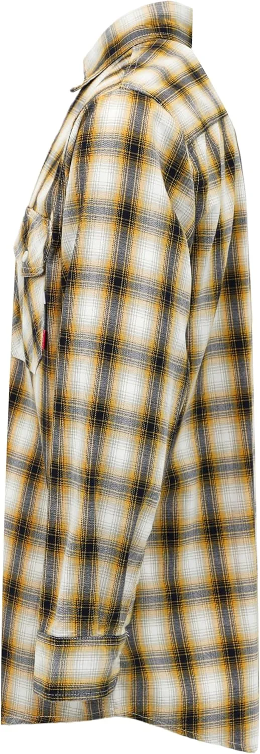 KONRECO FR Shirts for Men 6.5oz Lightweight Work Uniform Flame Resistant Welding Shirt/Water & Stain Repellent