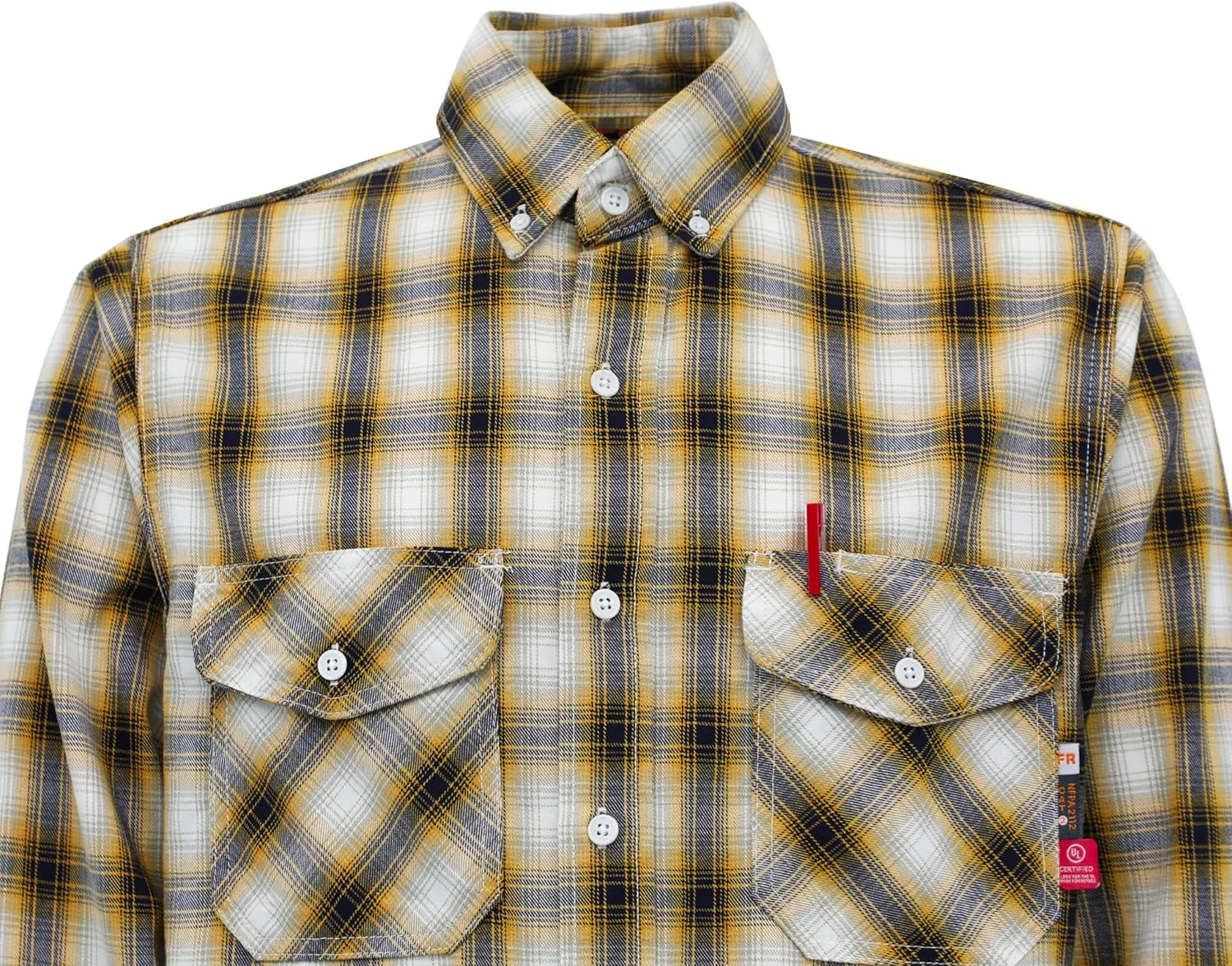 KONRECO FR Shirts for Men 6.5oz Lightweight Work Uniform Flame Resistant Welding Shirt/Water & Stain Repellent