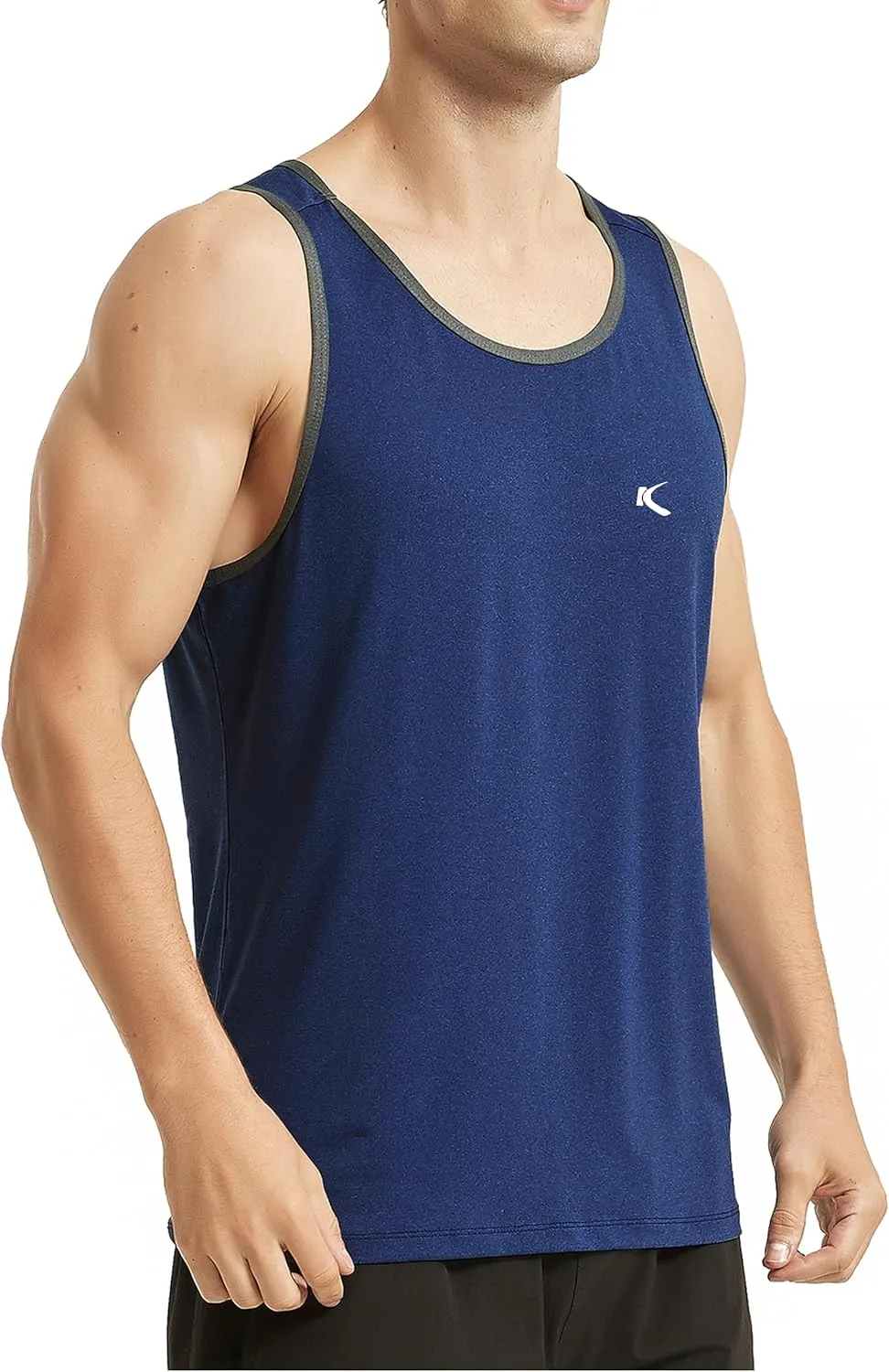 KPSUN Men's Quick Dry Sports Tank Tops Athletic Gym Bodybuilding Fitness Sleeveless Shirts for Beach Running Workout