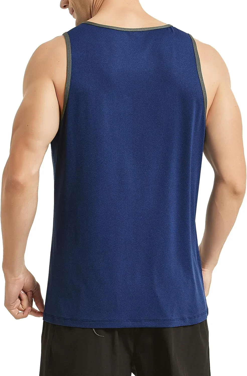 KPSUN Men's Quick Dry Sports Tank Tops Athletic Gym Bodybuilding Fitness Sleeveless Shirts for Beach Running Workout