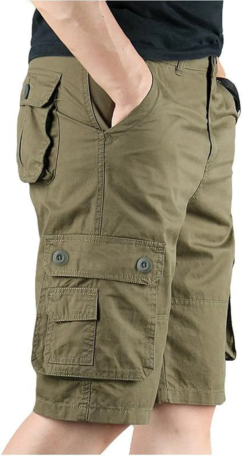LCMTWX Men's Cargo Shorts with Multi-Pocket and Fashion Summer Leisure Pants Overalls Men's Pants Men Cargo Shorts with