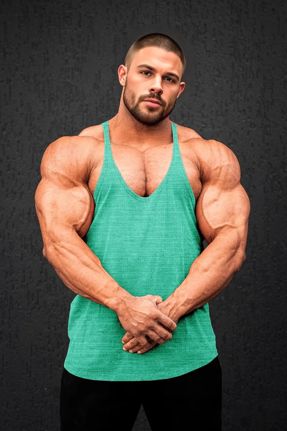Lehmanlin Men's Bodybuilding Stringer Tank Tops Y-Back Gym Fitness Muscle T Shirt Quick Dry (1or3 Pack)