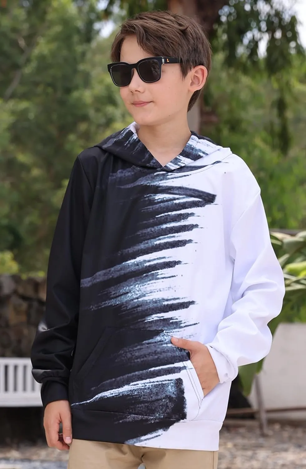 Lovekider Boys Hoodies Sweatshirt Cool 3D Print Pullover with Big Pocket for Kids Fashion Warm Winter 6-16 Years