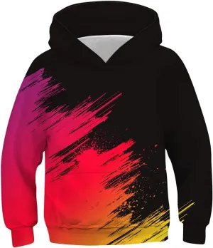 Lovekider Boys Hoodies Sweatshirt Cool 3D Print Pullover with Big Pocket for Kids Fashion Warm Winter 6-16 Years