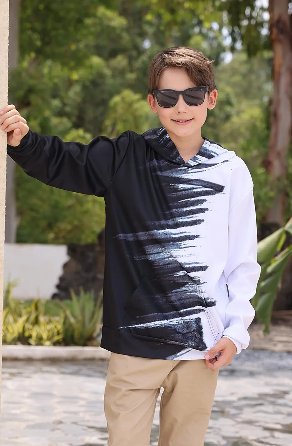 Lovekider Boys Hoodies Sweatshirt Cool 3D Print Pullover with Big Pocket for Kids Fashion Warm Winter 6-16 Years
