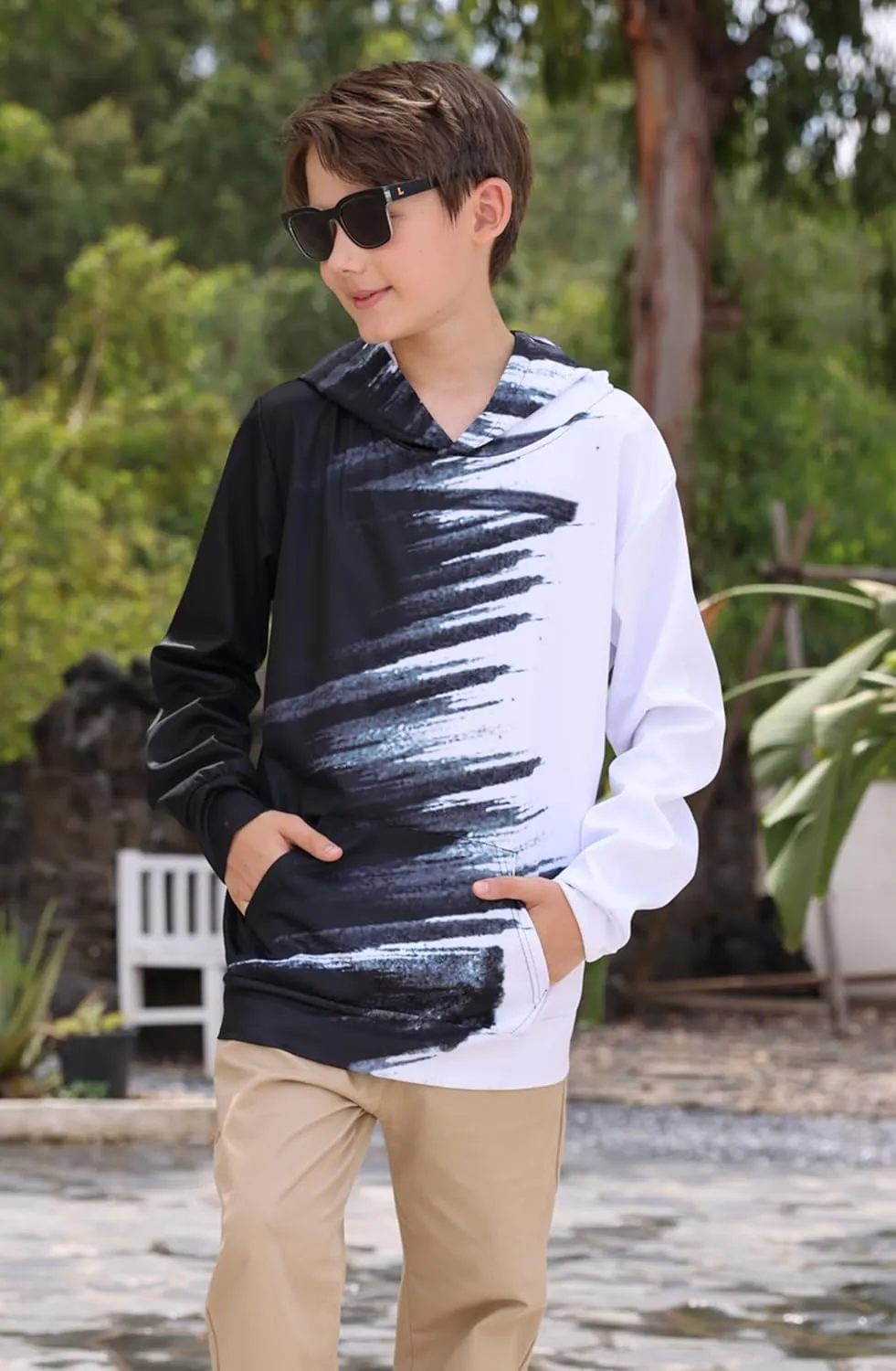 Lovekider Boys Hoodies Sweatshirt Cool 3D Print Pullover with Big Pocket for Kids Fashion Warm Winter 6-16 Years