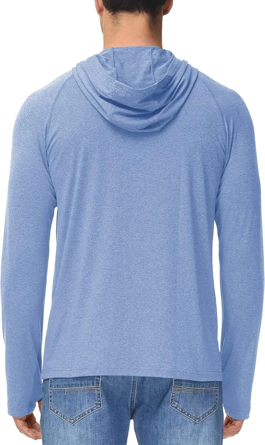 MAGCOMSEN Men's UPF 50  Sun Protection Hoodie Lightweight Long Sleeve Rash Guard Shirts Fishing Swim Athletic Workout