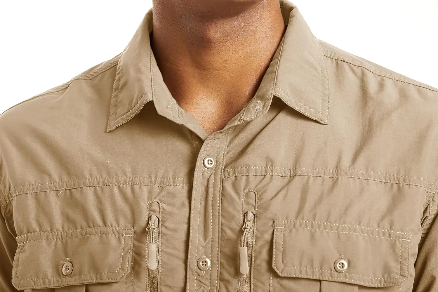 MAGCOMSEN Men's UPF 50  Sun Protection Shirts, Button Down Long Sleeve Shirt for Hiking, Fishing, Safari