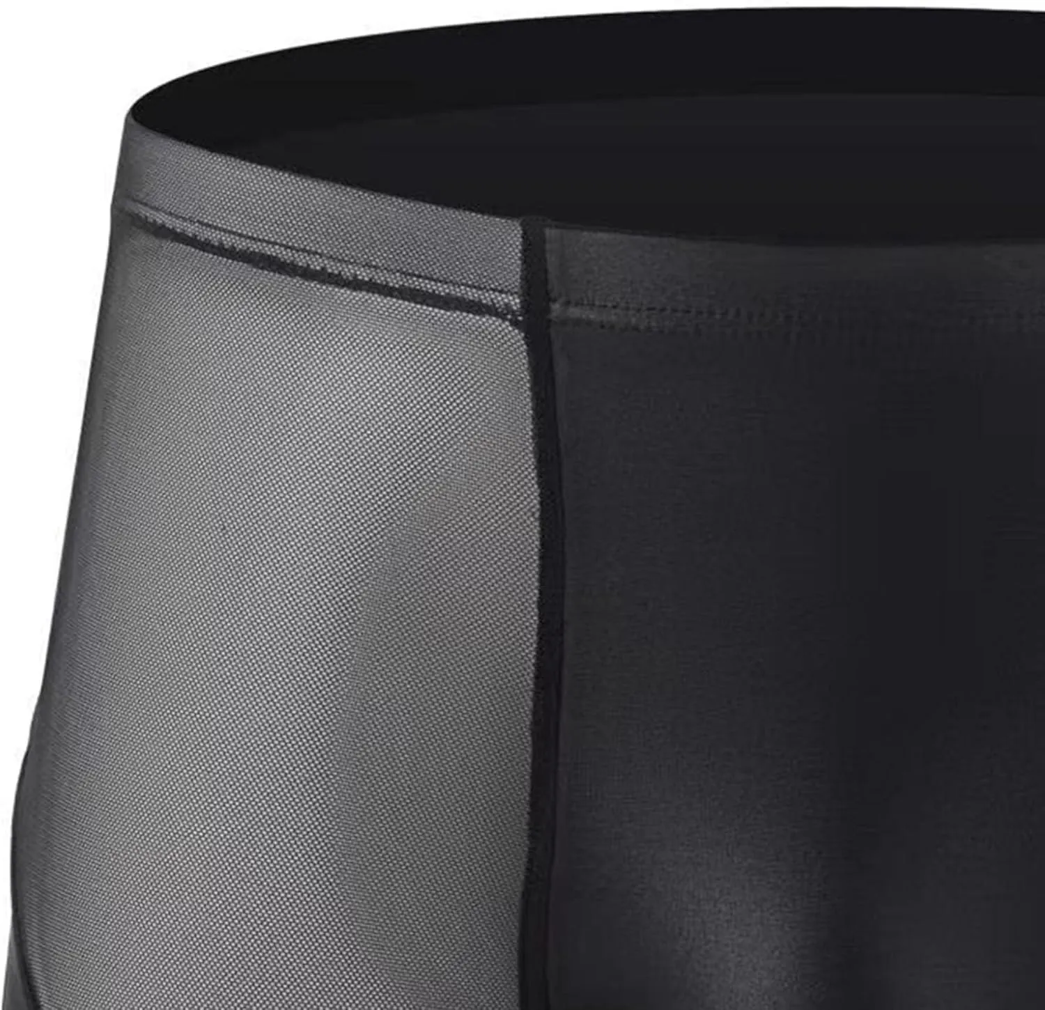 Maiyifu-GJ Men's Leather Imitation Underwear Low Rise Sexy Transparent Underpants Pouch Athletic Lengthen Boxer Brief