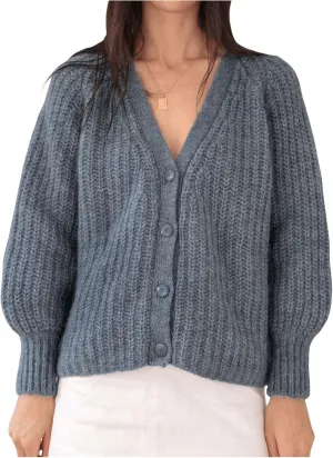 MakeMeChic Women's Round Neck Long Sleeve Button Down Cardigan Sweater Casual Knit Tops