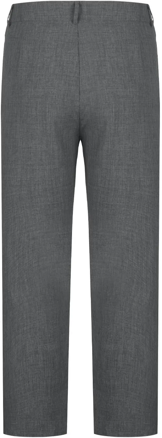 Men's Fashion Suit Pants Flat Front Ecpandable Waist Tapered Trousers Casual Slim Fit Business Golf Pants with Pocket