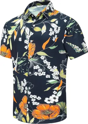Mens Hawaiian Shirt, Short Sleeves Button Down Beach Clothing, Unisex Summer Flamingos Casual Aloha Floral Shirts