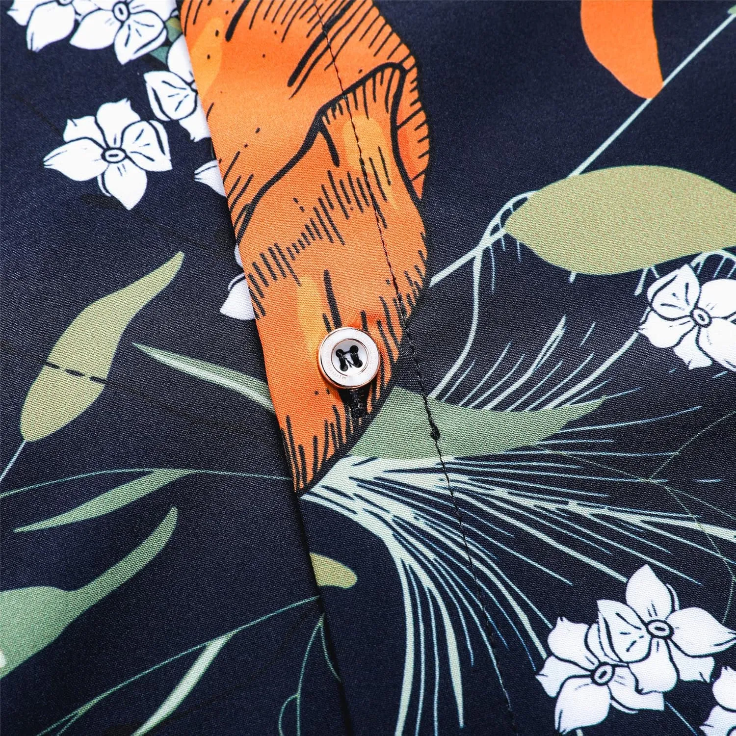 Mens Hawaiian Shirt, Short Sleeves Button Down Beach Clothing, Unisex Summer Flamingos Casual Aloha Floral Shirts
