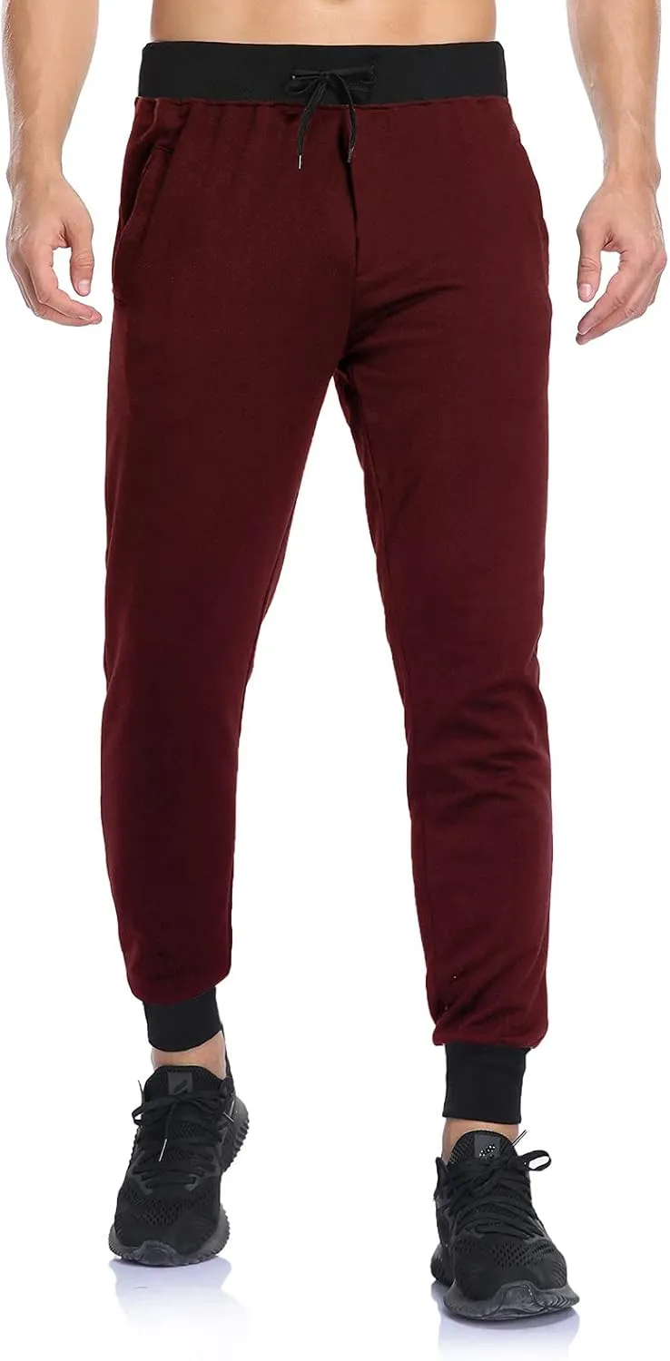 Mens Pants Casual Drawstring Elastic Waist Solid Jogger Pants Skinny Beam Feed Loose Trousers Outdoor Sweatpants