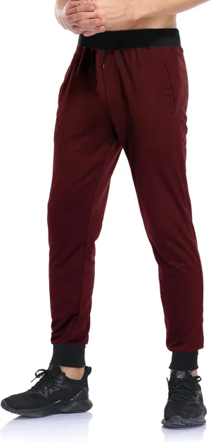 Mens Pants Casual Drawstring Elastic Waist Solid Jogger Pants Skinny Beam Feed Loose Trousers Outdoor Sweatpants