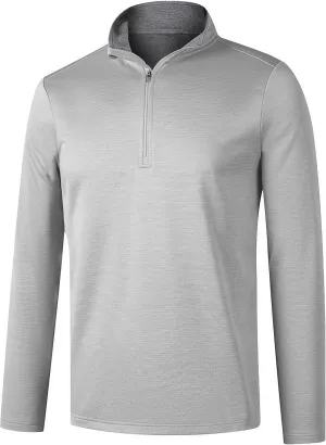 Men's Quarter Zip Pullover Fleece Sweatshirt UPF 50  Long Sleeve Golf Shirts Lightweight Athletic Sports Pullover Tops