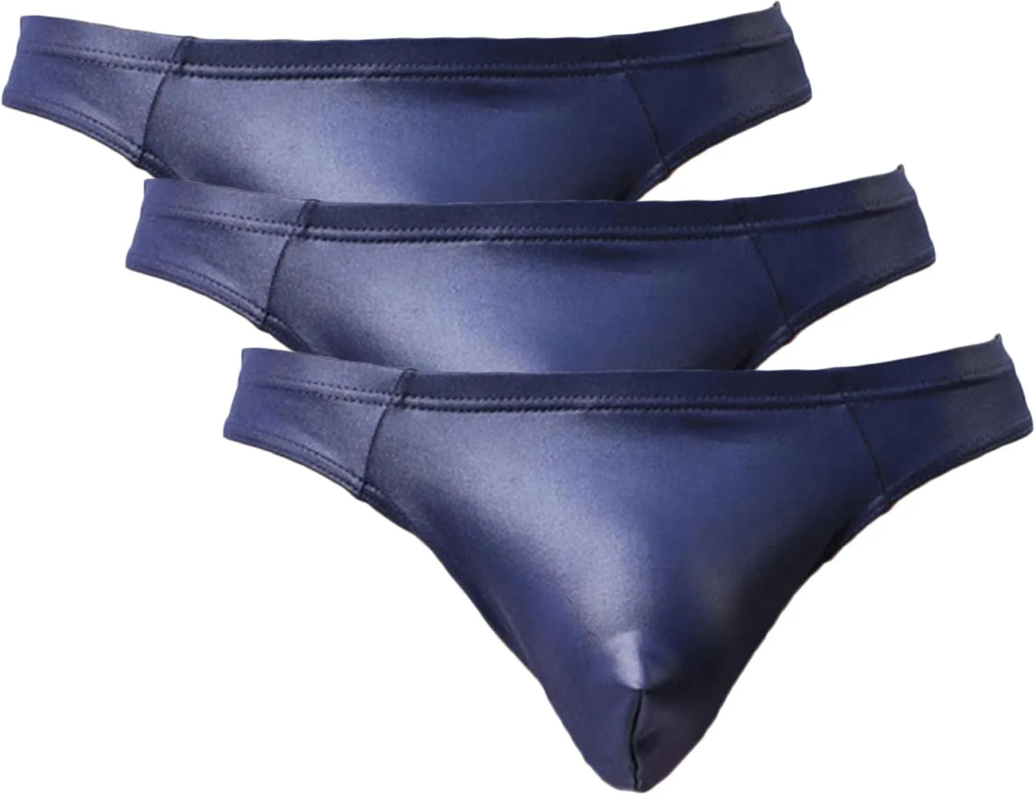 Men's Sexy Leather G-String Underwear Butt Lift Bulge Pouch Bikini Briefs G-String Low Rise Thong