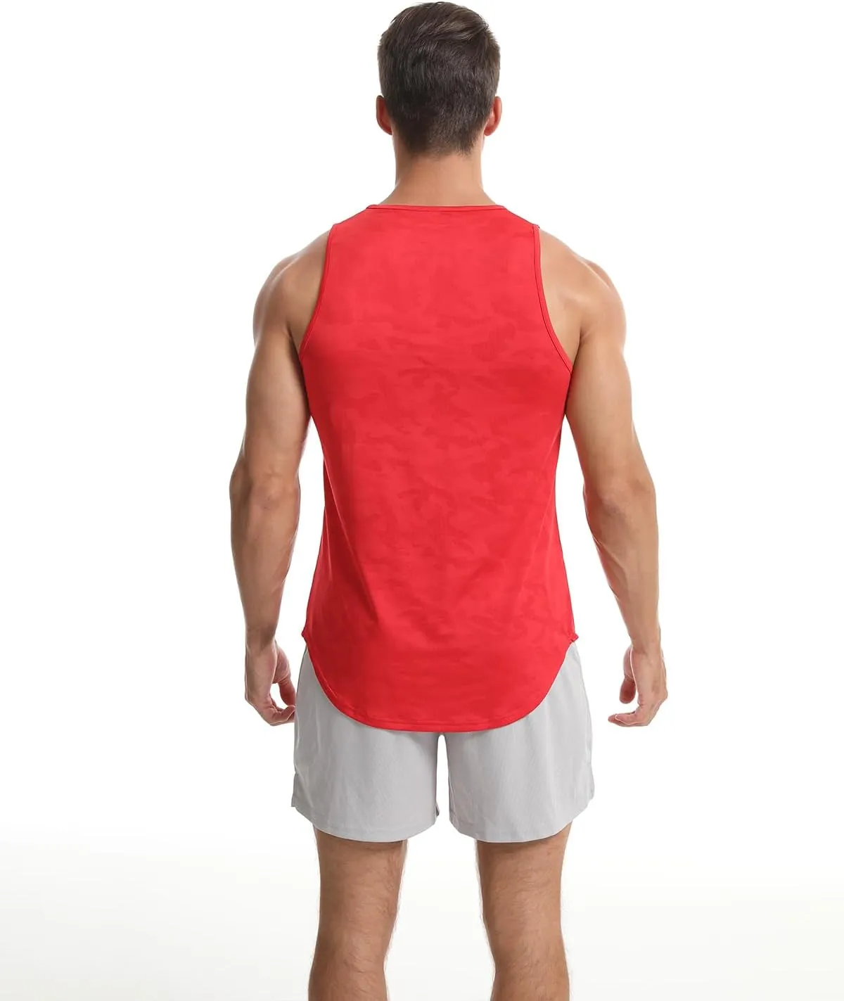 Men's Tank Tops Quick Dry Workout Top Mesh Running Sleeveless Shirts for Bodybuilding Gym Fitness Training