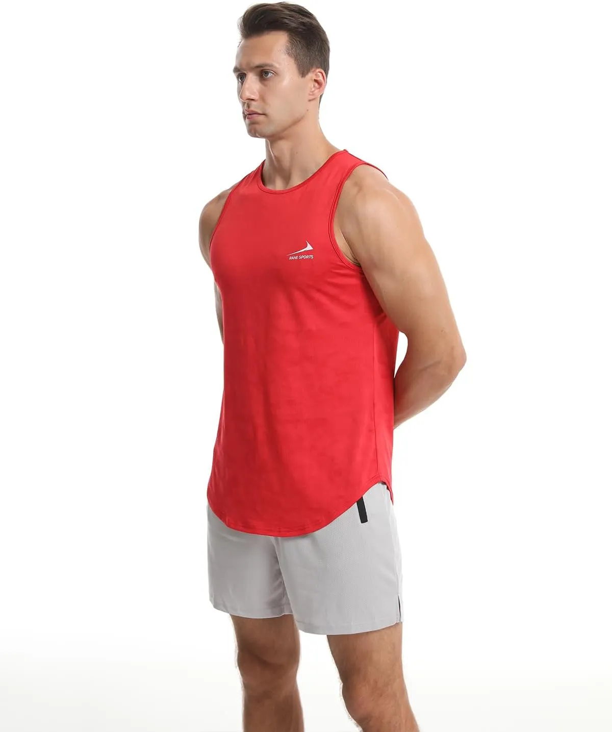 Men's Tank Tops Quick Dry Workout Top Mesh Running Sleeveless Shirts for Bodybuilding Gym Fitness Training