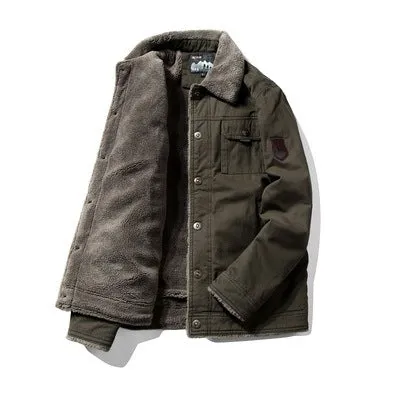 Men's Winter Padded Lamb Wool Coat