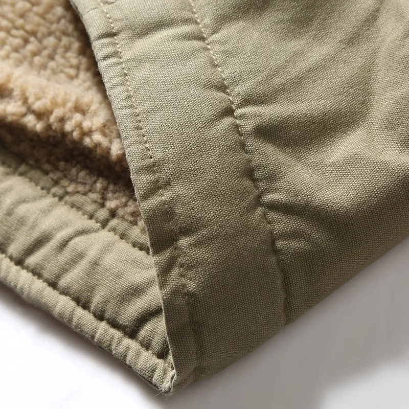 Men's Winter Padded Lamb Wool Coat