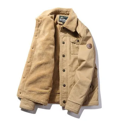 Men's Winter Padded Lamb Wool Coat