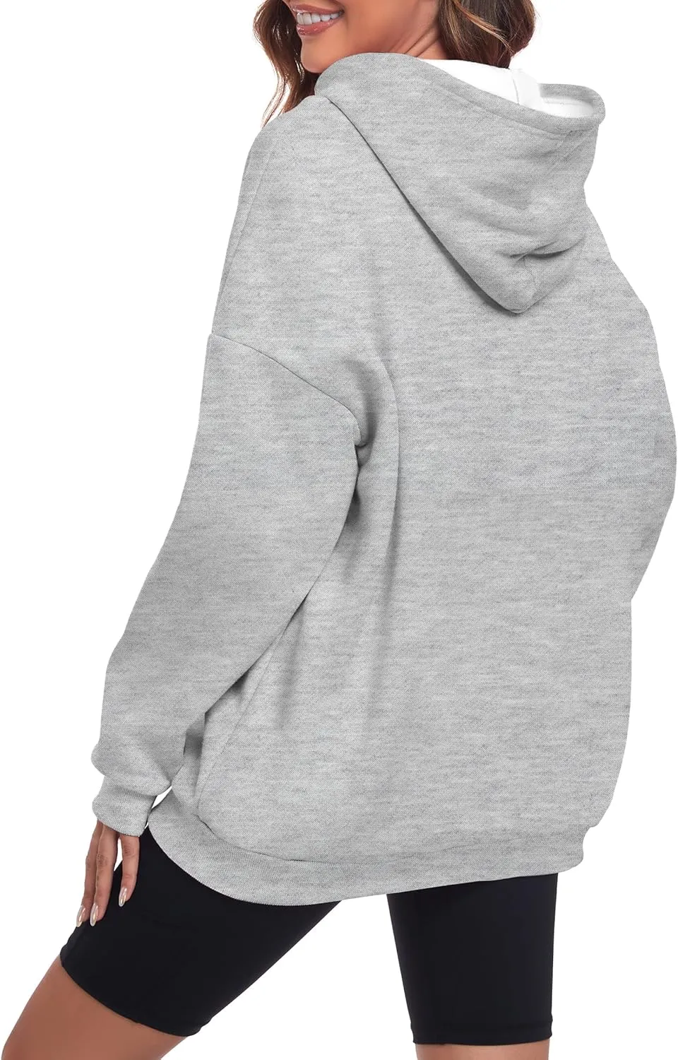 Oversize Hoodies for Women Fleece Crewneck Sweatshirt Casual Long Sleeve Loose Pullover Tops