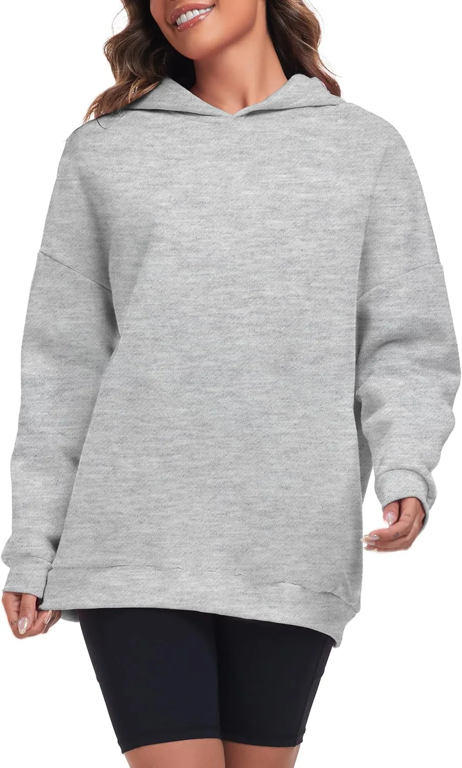 Oversize Hoodies for Women Fleece Crewneck Sweatshirt Casual Long Sleeve Loose Pullover Tops