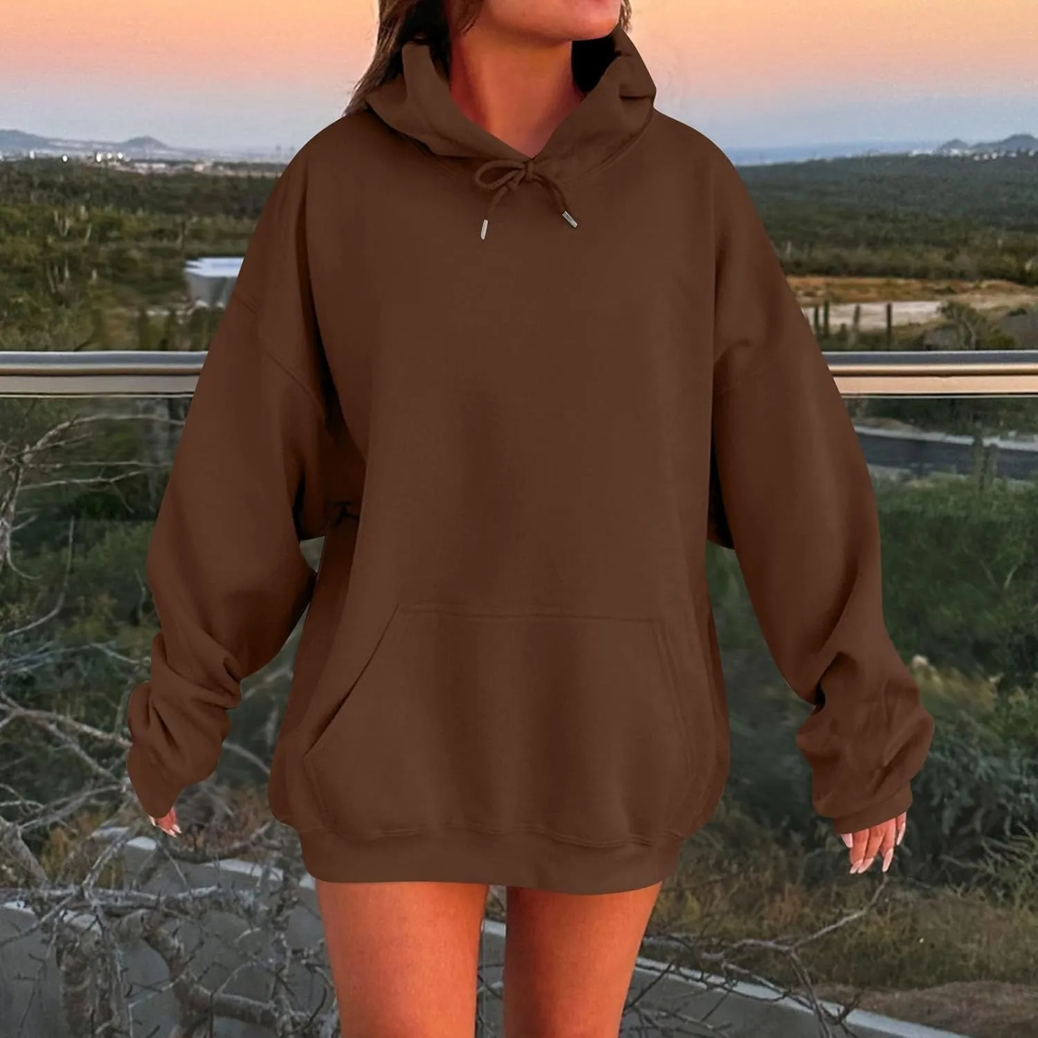 Oversized Hoodies for Women Fleece Sweatshirt Plus Size Pullover Sweatshirts with Pocket Winter Long Sleeve Shirts