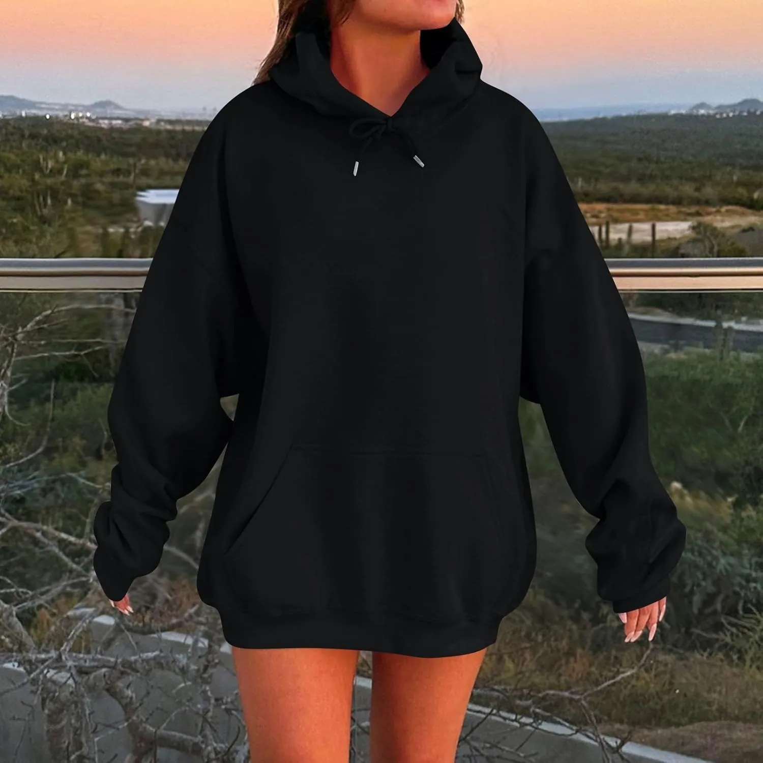 Oversized Hoodies for Women Fleece Sweatshirt Plus Size Pullover Sweatshirts with Pocket Winter Long Sleeve Shirts