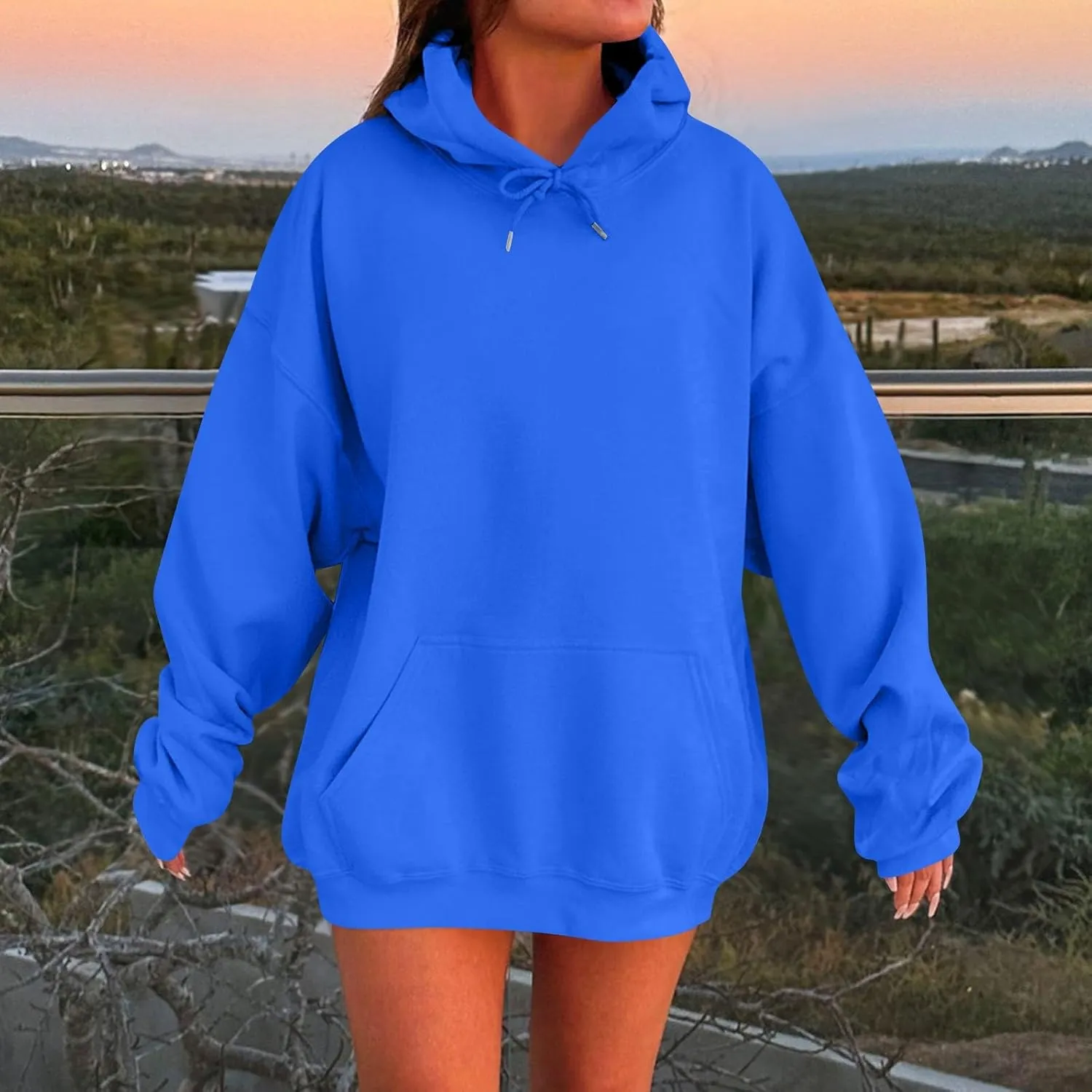 Oversized Hoodies for Women Fleece Sweatshirt Plus Size Pullover Sweatshirts with Pocket Winter Long Sleeve Shirts