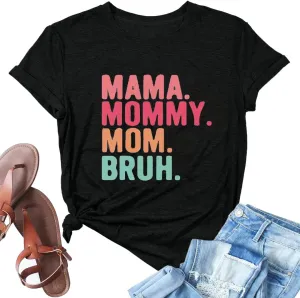 Oversized Mama Sweatshirts for Women Loose Fit Mom Sweatshirt Casual Mama Letter Print Pullover Top