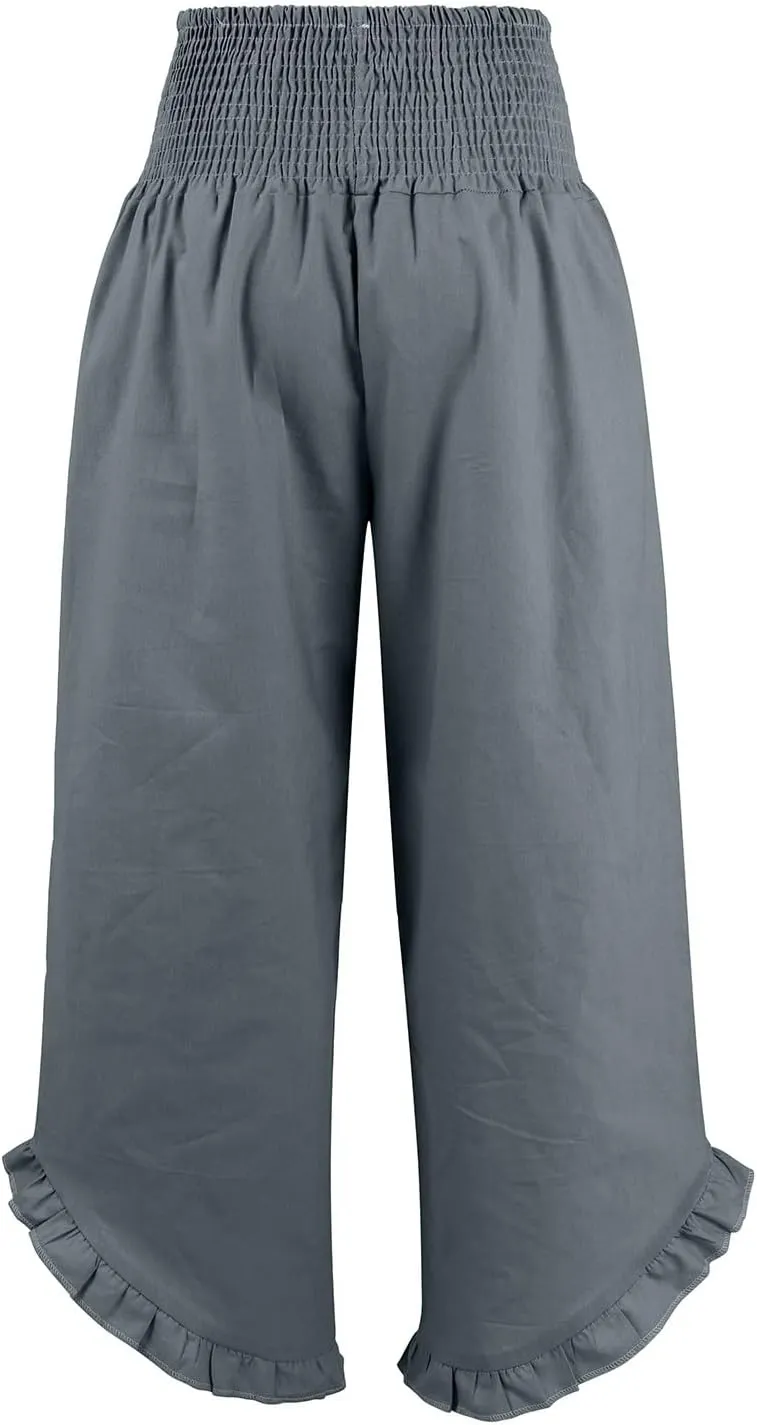 Pants for Women, Cotton Linen Straight Leg Wide Pants High Waisted Summer
