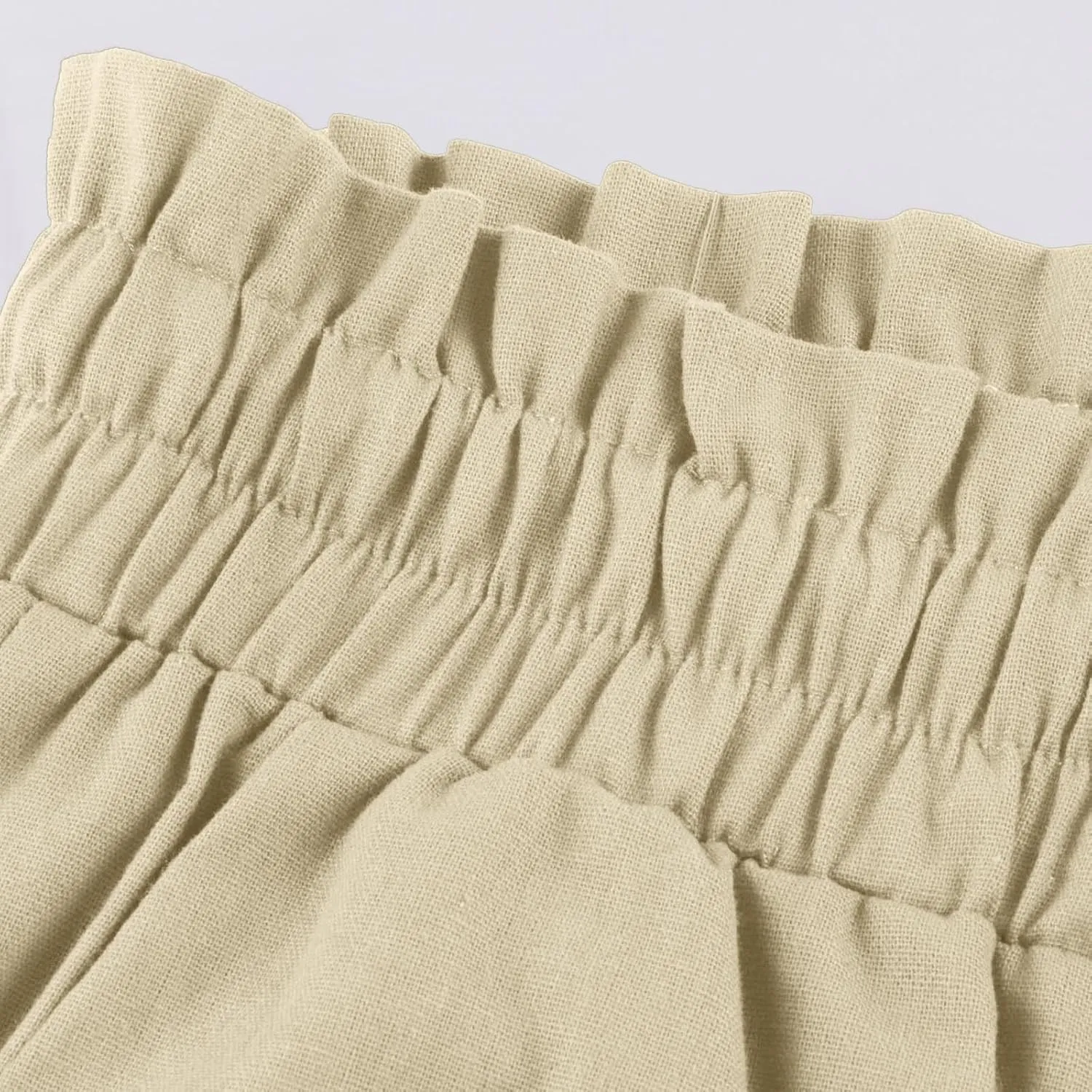 Pants for Women, Pants Cotton Linen Straight Leg Wide High Waisted Summer