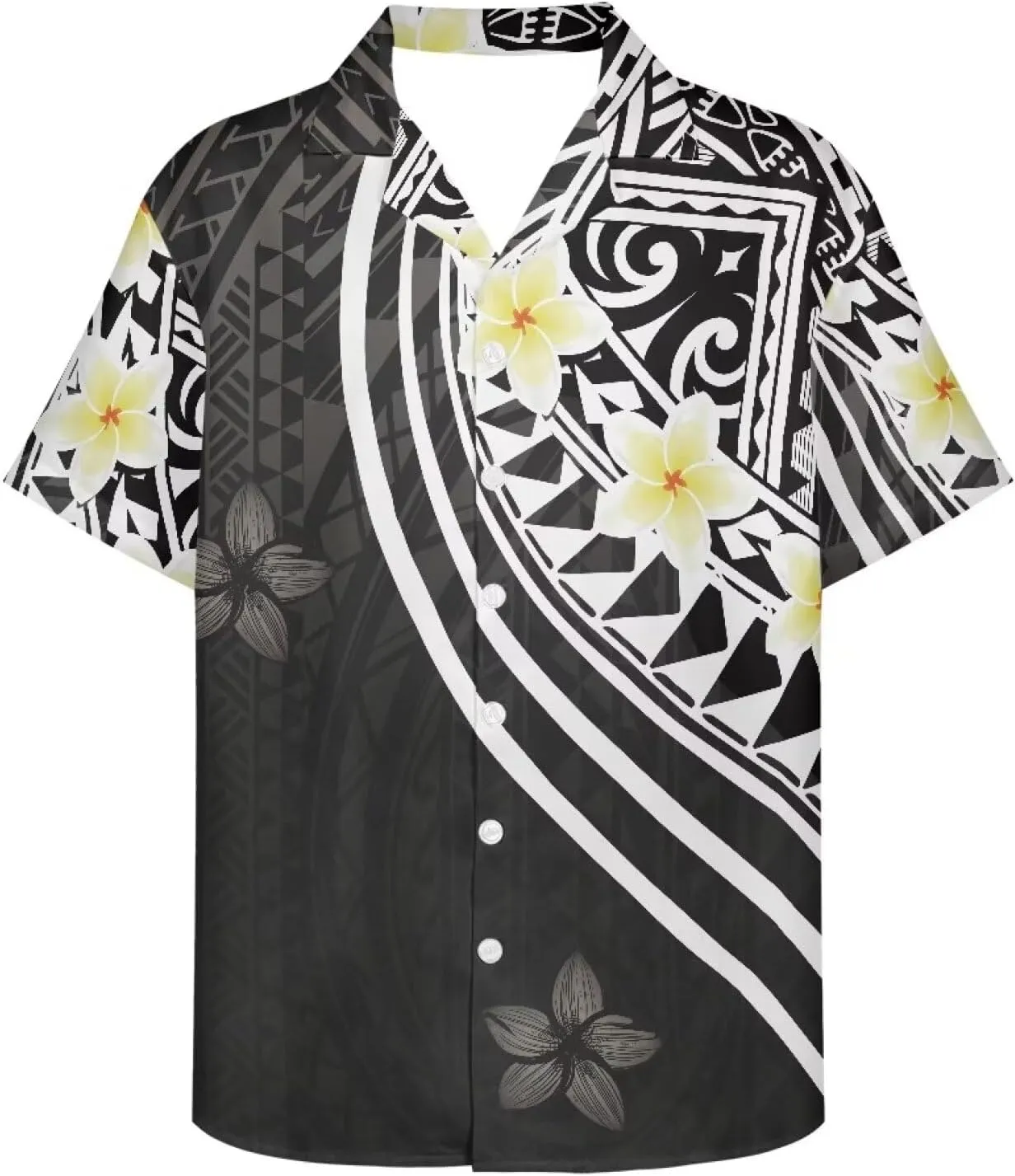 Plus Size Couple Outfit Sets Polynesian Tapa Puletasi Samoan Women Dress and Men Shirts Lavalava Couple Sets