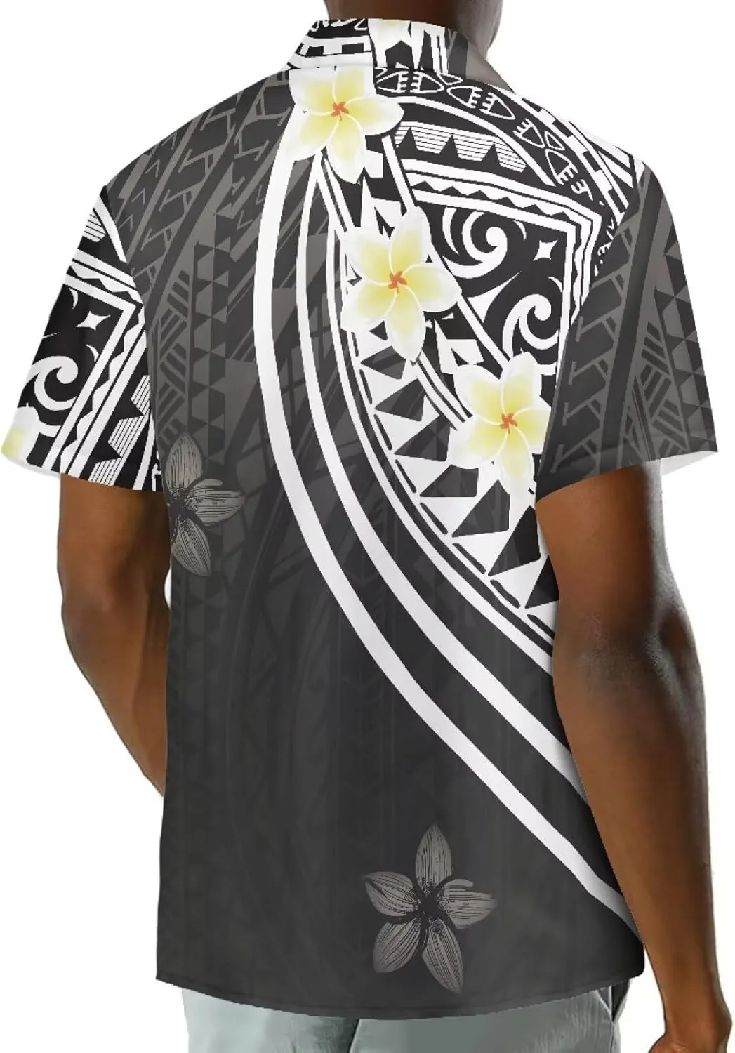 Plus Size Couple Outfit Sets Polynesian Tapa Puletasi Samoan Women Dress and Men Shirts Lavalava Couple Sets