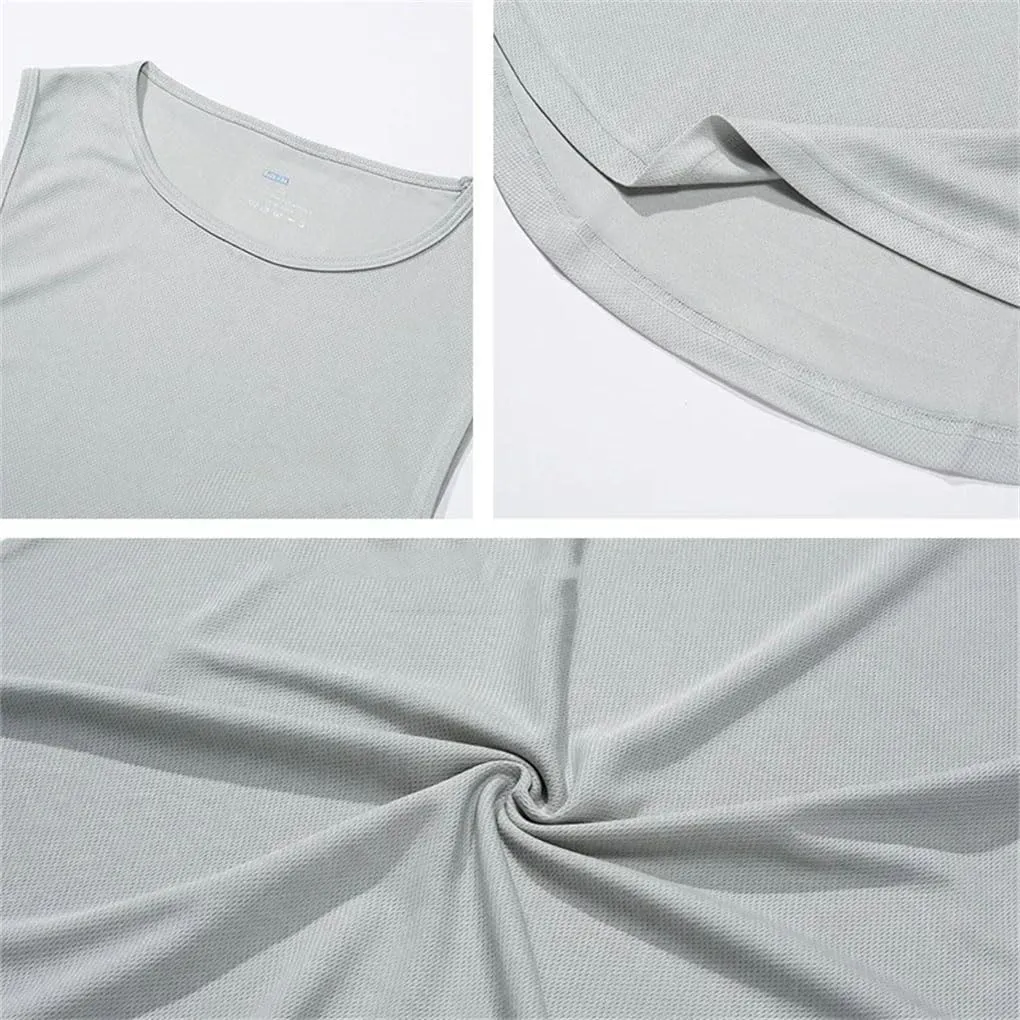 Quick-Drying Sports Vest for Men Mesh Gym Sleeveless Shirt Fitness Tank Tops