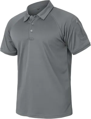 ReFire Gear Mens Lightweight Tactical Polo Shirts Military Outdoor Hiking Sport Golf Short Sleeve T Shirt