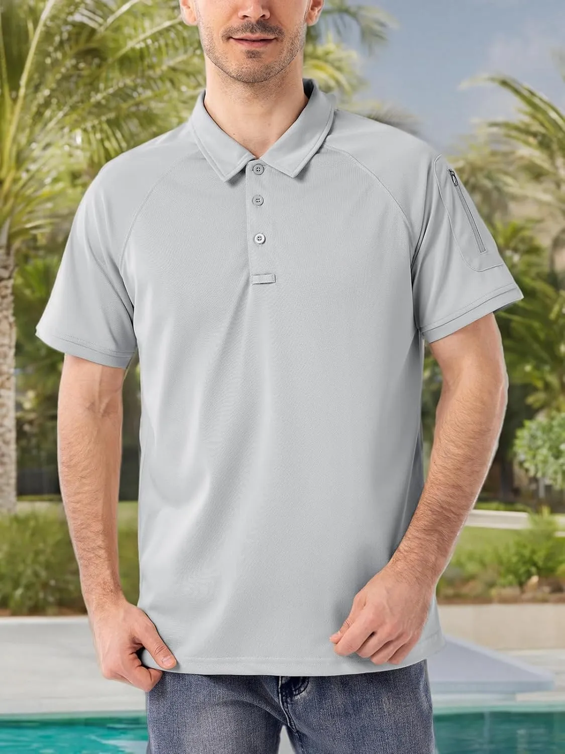 ReFire Gear Mens Lightweight Tactical Polo Shirts Military Outdoor Hiking Sport Golf Short Sleeve T Shirt