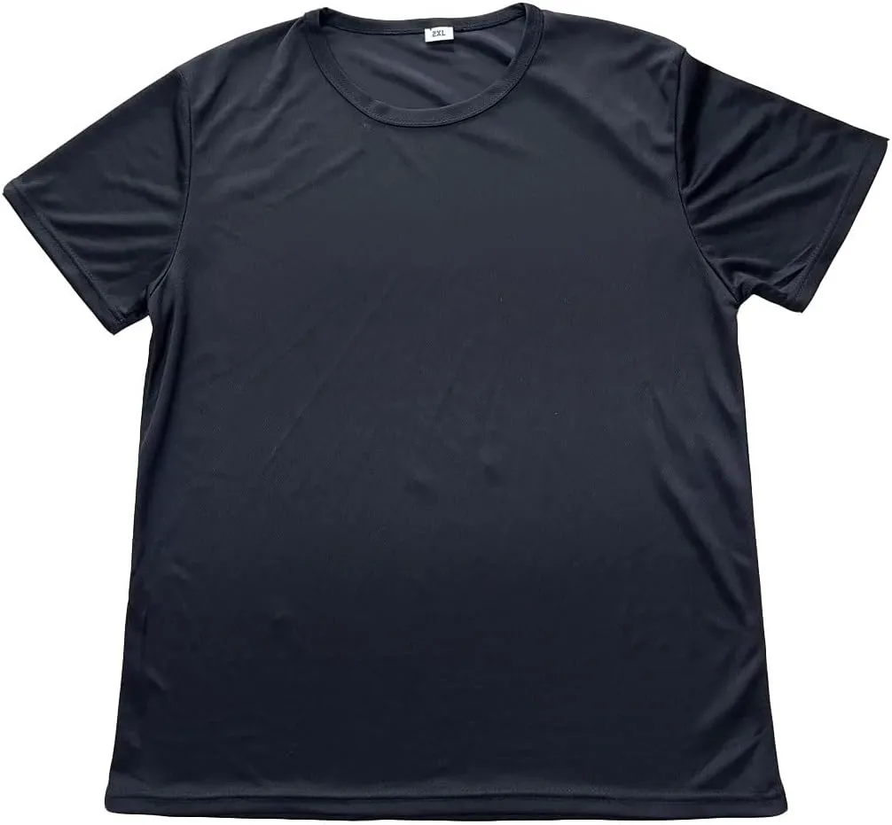 RLIAHALM Men's Short Sleeve Swim Shirts Quick Dry Rash Guard Athletic T-Shirt Black, XX-Large