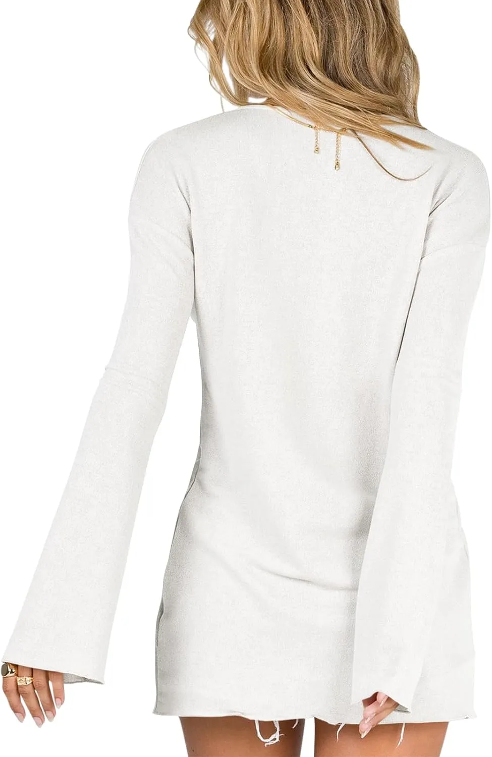 Saodimallsu Women Deep V Neck Cardigan Lightweight Button Down Long Sleeve Loose Open Front Knit Summer Shirts