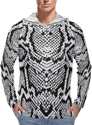 Snake Skin Texture Men's Quick Dry Long Sleeve Shirts UV Sun Protection Moisture Wicking T-Shirt S