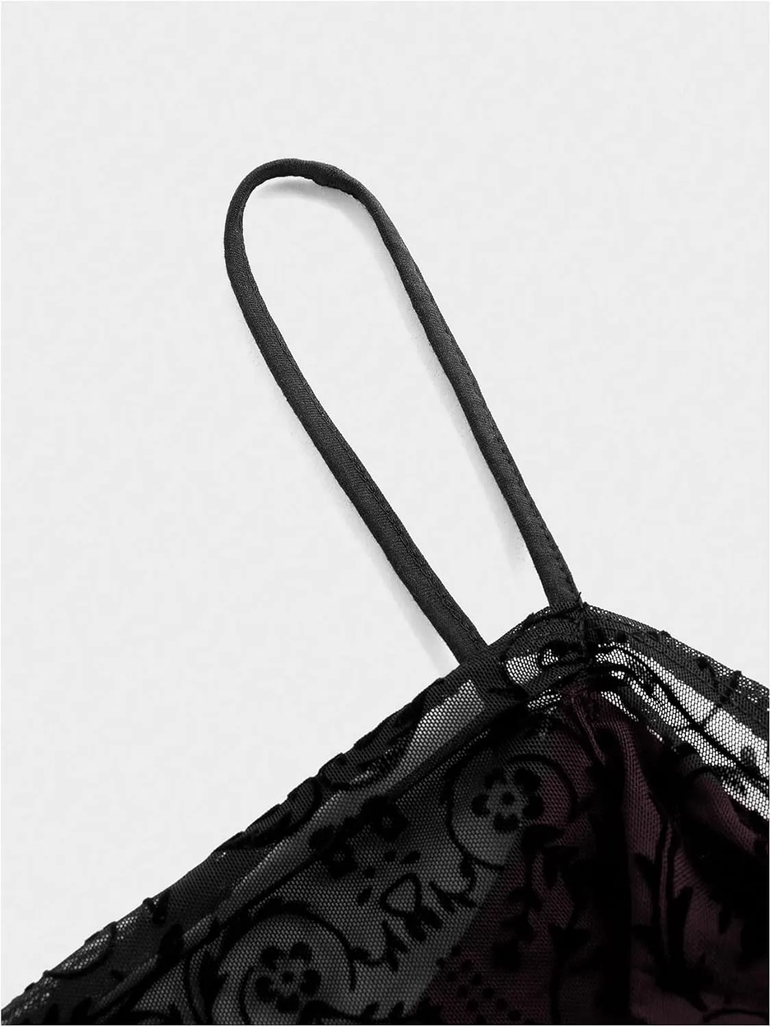 SOLY HUX Women's Ruched Lace Cami Top Drawstring Sleeveless Clubwear Sexy Gothic Tops