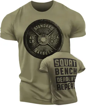 Squat Bench Deadlift Workout Shirt for Men Funny Gym Lifting Motivational Sayings